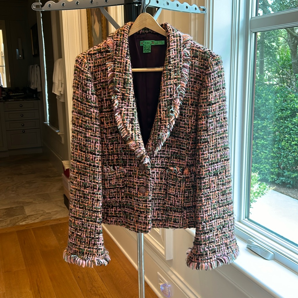 Tibi Women’s Wool Jacket With Fringe